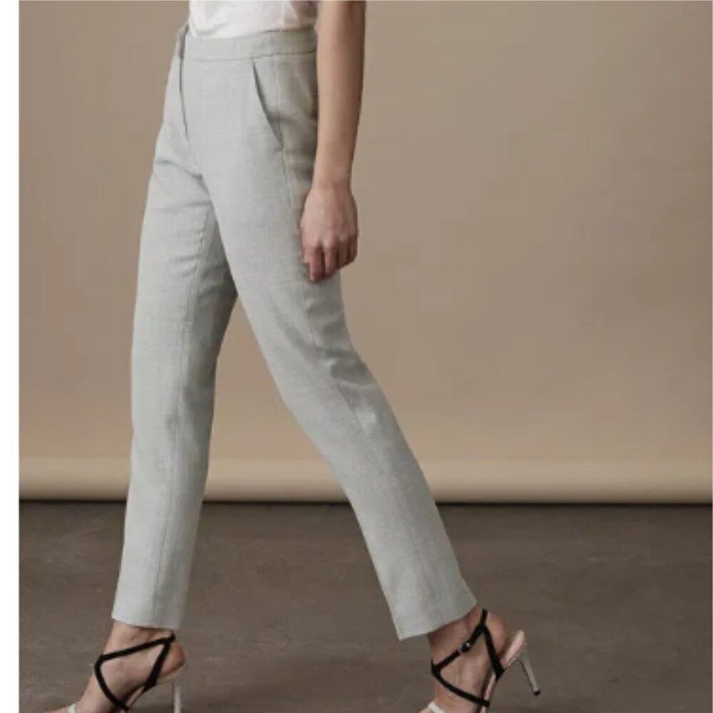 Reiss Haven Trouser Light Gray Straight Leg Size 6 - Picture 1 of 8